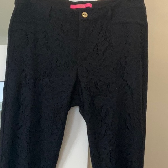 Lilly Pulitzer Black Lace Leg Pants - Picture 7 of 7